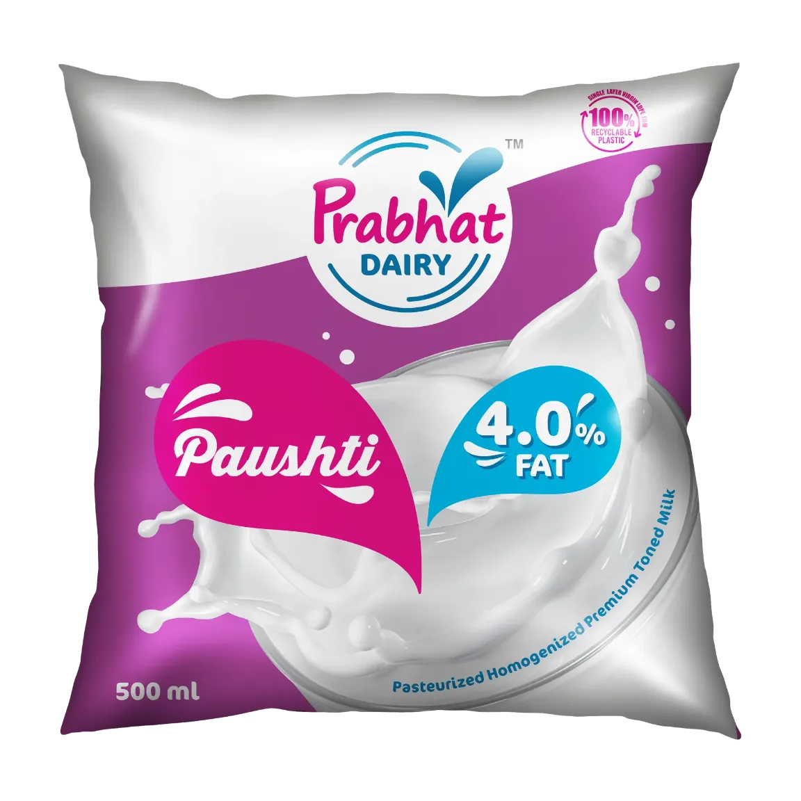 Prabhat Dairy Paushti Milk Pouch 500ml
